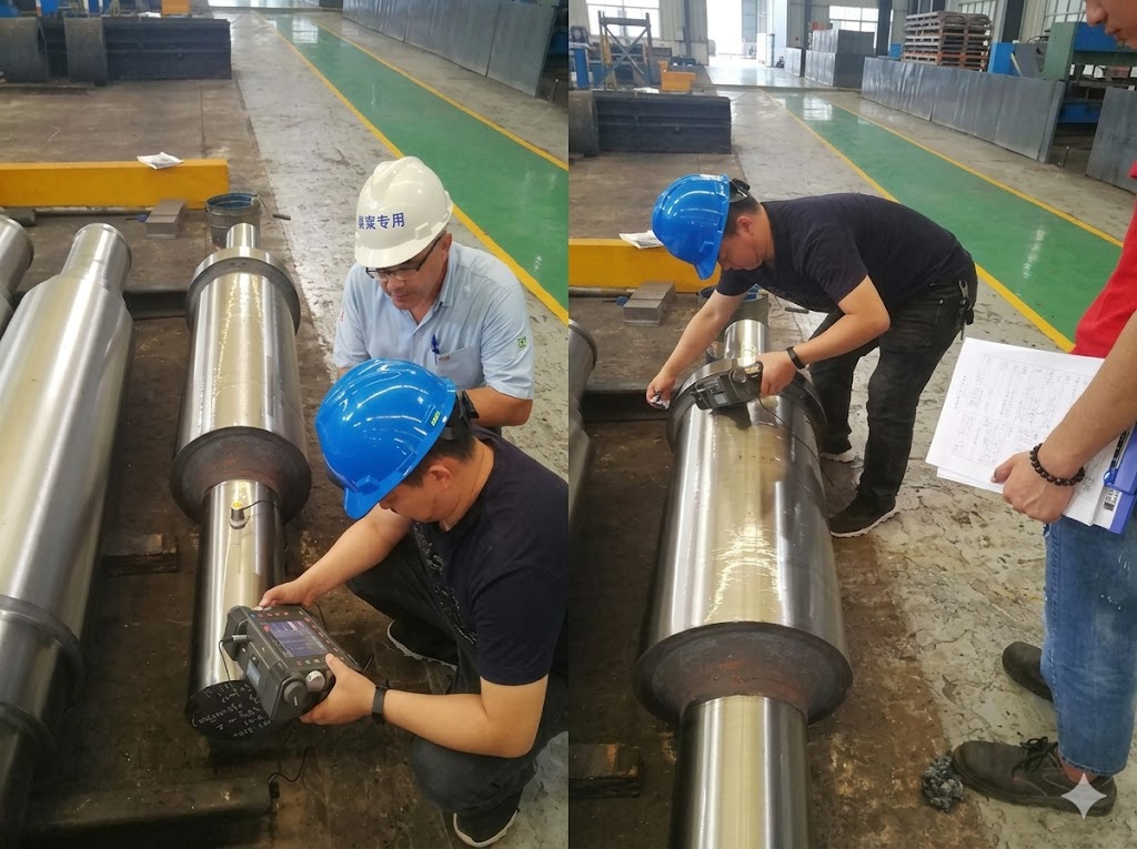 CNC machining and ultrasonic NDT inspection for forged turbine rotor shaft forgings