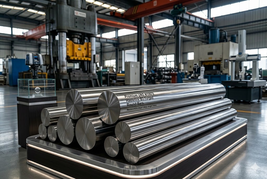 Hastelloy B3 forged round bars (UNS N10675) manufactured at Jiangsu Liangyi Jiangyin factory