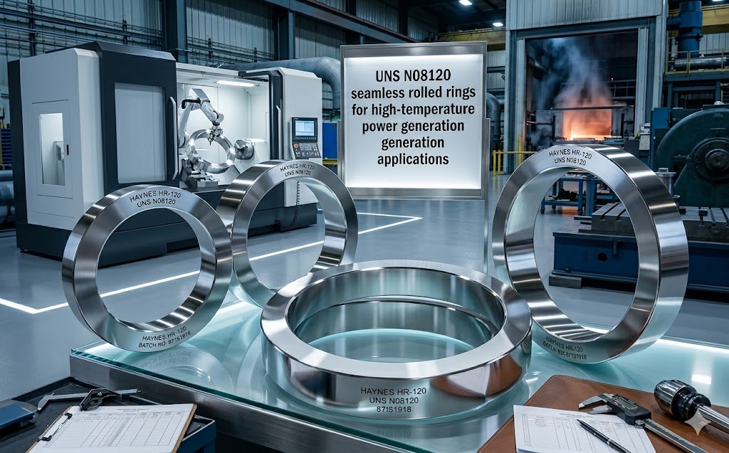 UNS N08120 seamless rolled rings for high-temperature power generation applications