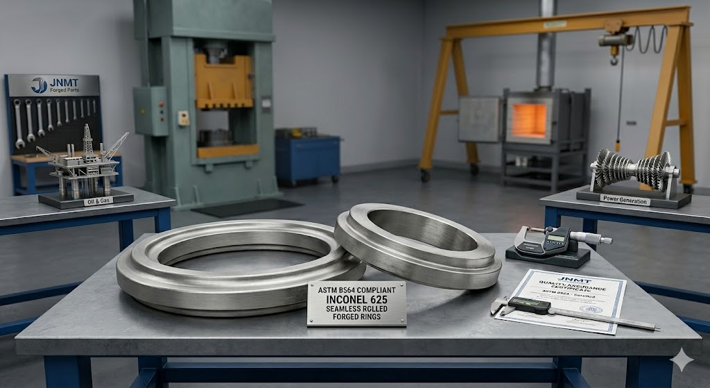 ASTM B564 Compliant Inconel 625 Seamless Rolled Forged Rings for Oil & Gas and Power Generation Projects in North America, Europe & Middle East