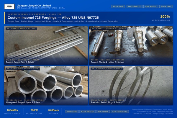 Custom Inconel 725 Forgings - Alloy 725 UNS N07725 Forged Bars, Rings & Components