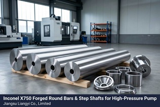 Alloy X750 forged round bars forged round bars and step shafts for high-pressure pump components, supplied by Jiangsu Liangyi Co., Limited