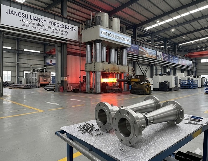 Jiangsu Liangyi Advanced Forging Facility for Venturi Cone Meter Body Blocks Production | China Forging Factory