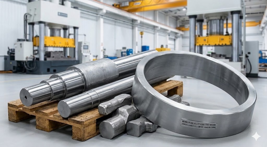 Monel K-500 Forged Parts (Alloy K500 / UNS N05500) — open-die forgings, seamless rolled rings, bars and shafts manufactured by Jiangsu Liangyi Co., Limited, Jiangyin Jiangsu China