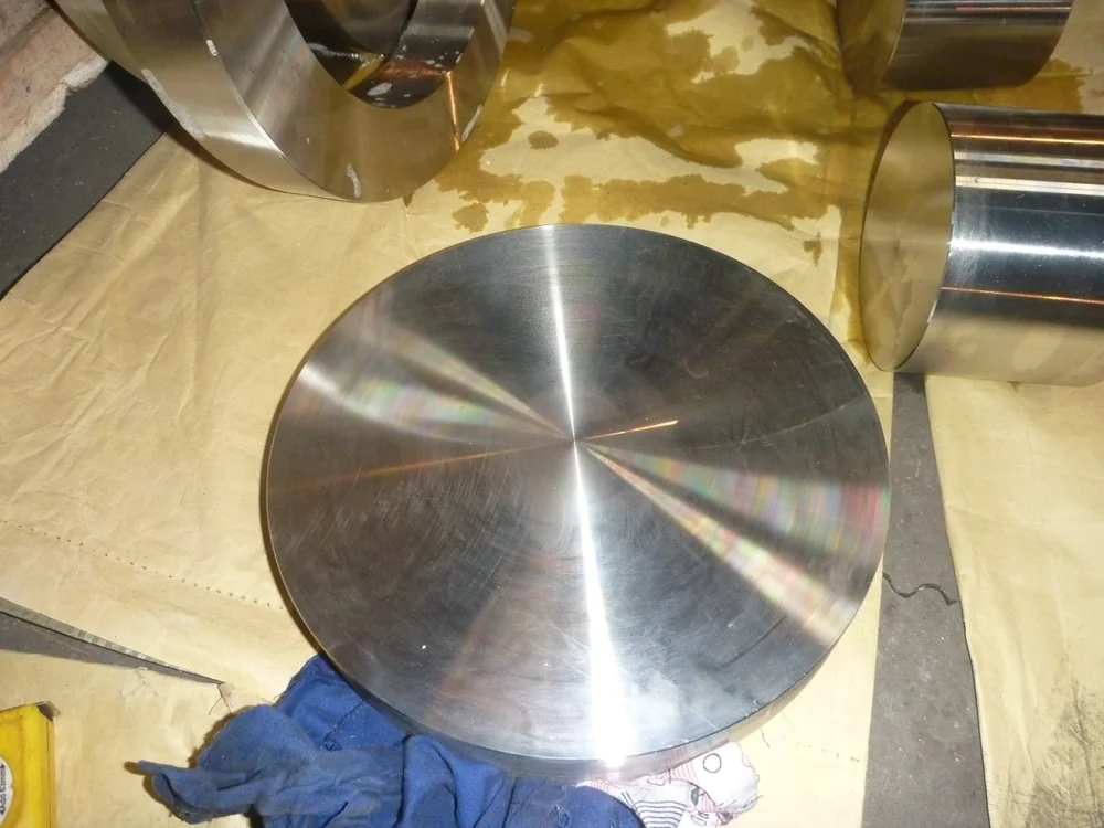 Nimonic 80A (UNS N07080) forged and machined disc and cylindrical billets, open-die forged by Jiangsu Liangyi, ASTM B637 / AMS 5872