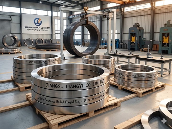 Seamless Rolled Forged Steel Rings manufactured by Jiangsu Liangyi