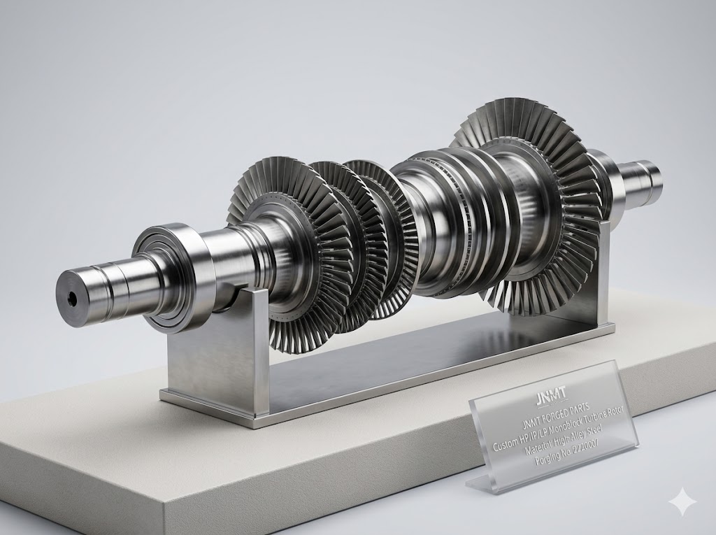 Custom HP/IP and LP monoblock forged turbine rotor shafts for 35MW–70MW power plants