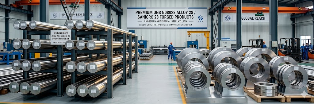 UNS N08028 Alloy 28 Sanicro 28 Forged Round Bars and Seamless Rolled Rings – China Jiangsu Jiangyin ISO 9001:2015 Certified Manufacturer