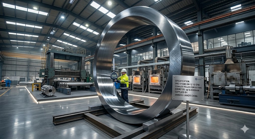 UNS S15500 XM-12 15-5PH seamless rolled forged rings up to 6 meters diameter supplied by Jiangsu Liangyi China