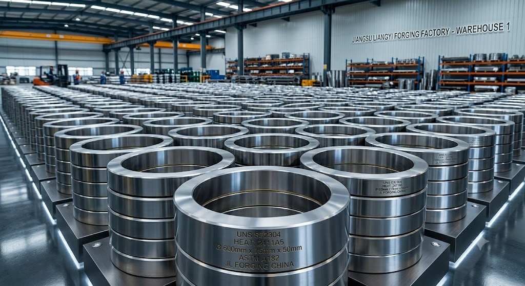 UNS S32304 seamless rolled forged steel rings from Jiangsu Liangyi China forging factory