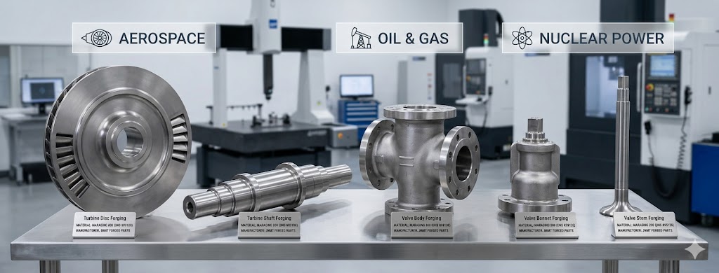 Maraging 300 (UNS K93120) Turbine and Valve Forged Components for Aerospace, Oil and Gas, Nuclear Power Applications