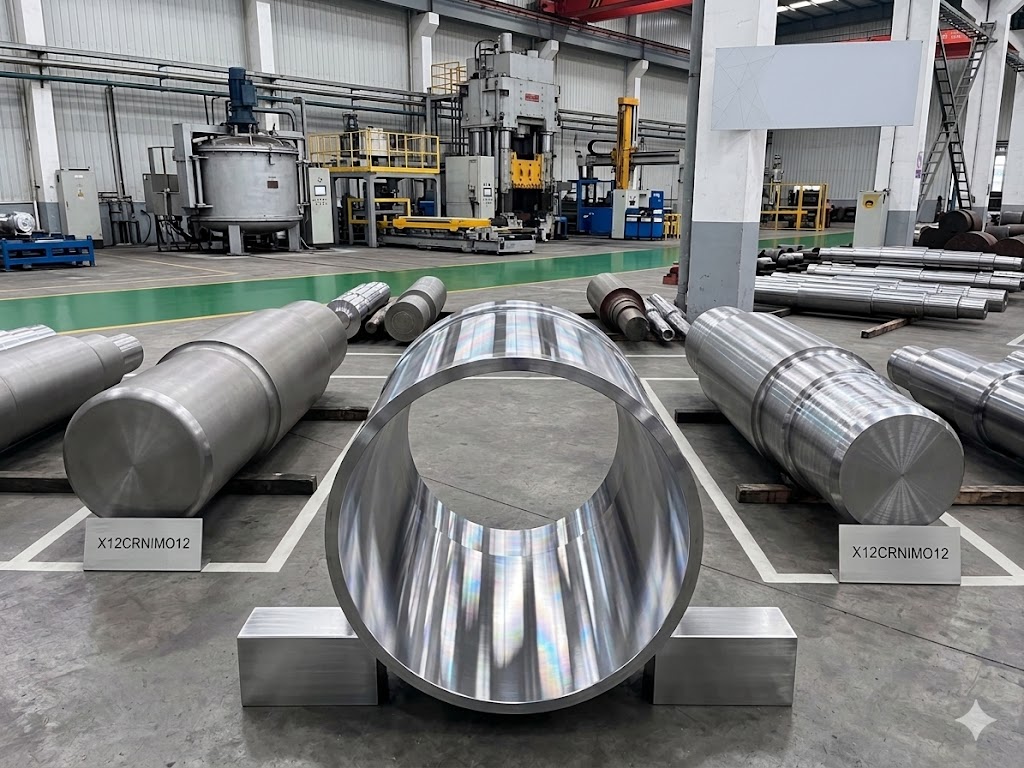 X12CrNiMo12 Forged Steel Production Line — Advanced Forging and Melting Equipment at Jiangsu Liangyi Factory in Jiangyin, China